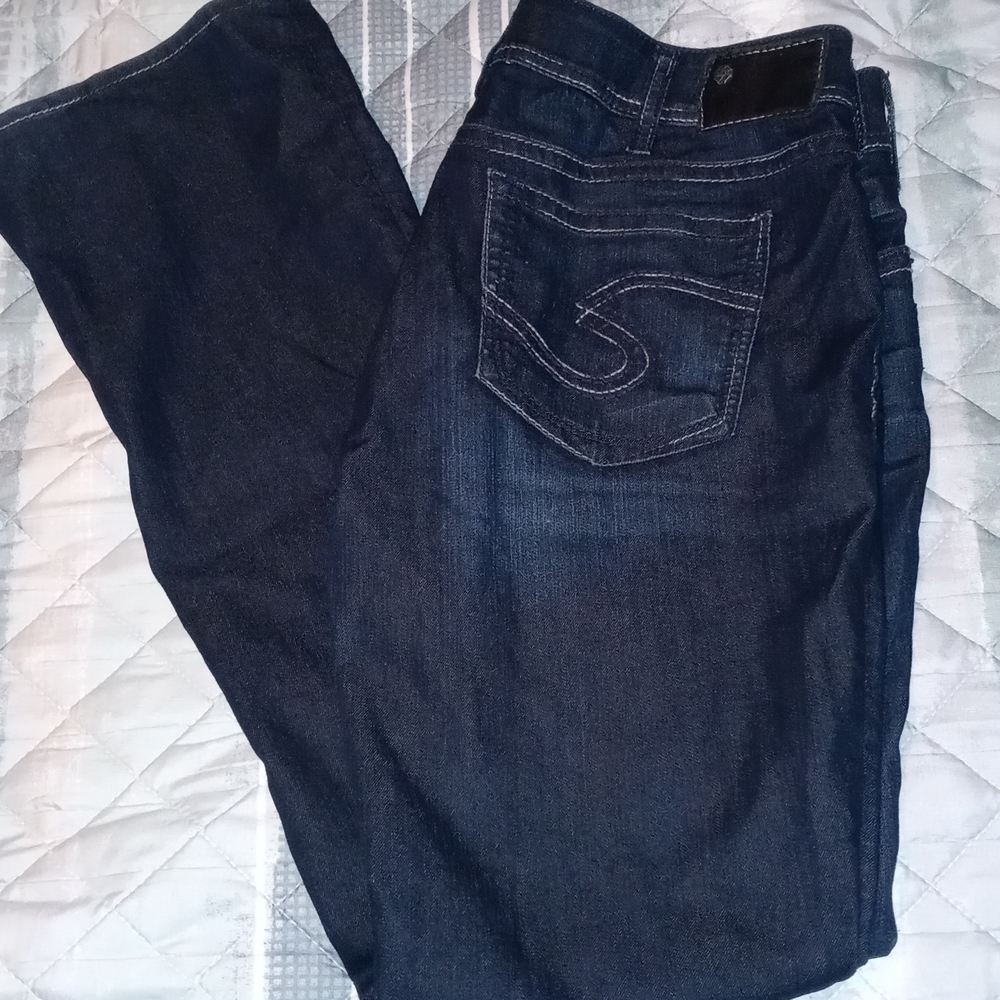Silver jeans size 17 dark blue denim